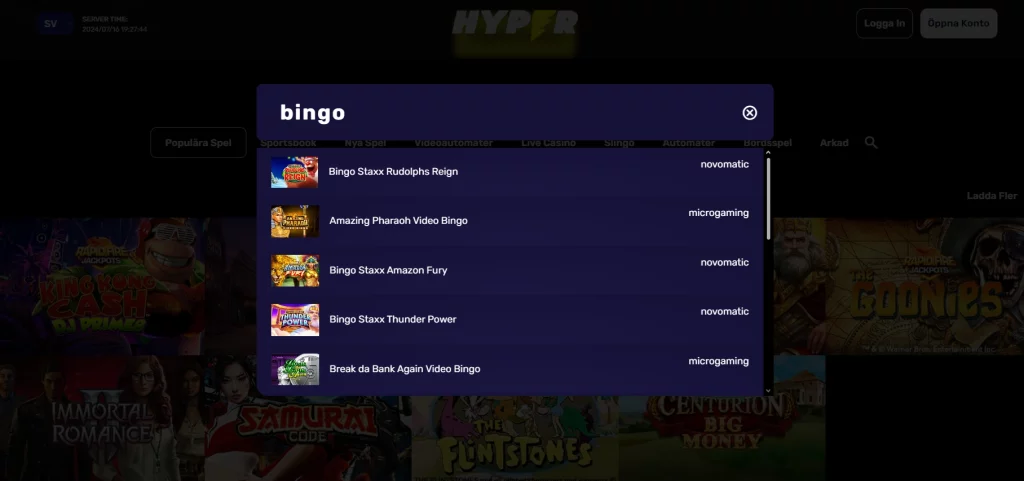 Bingo på Hyper